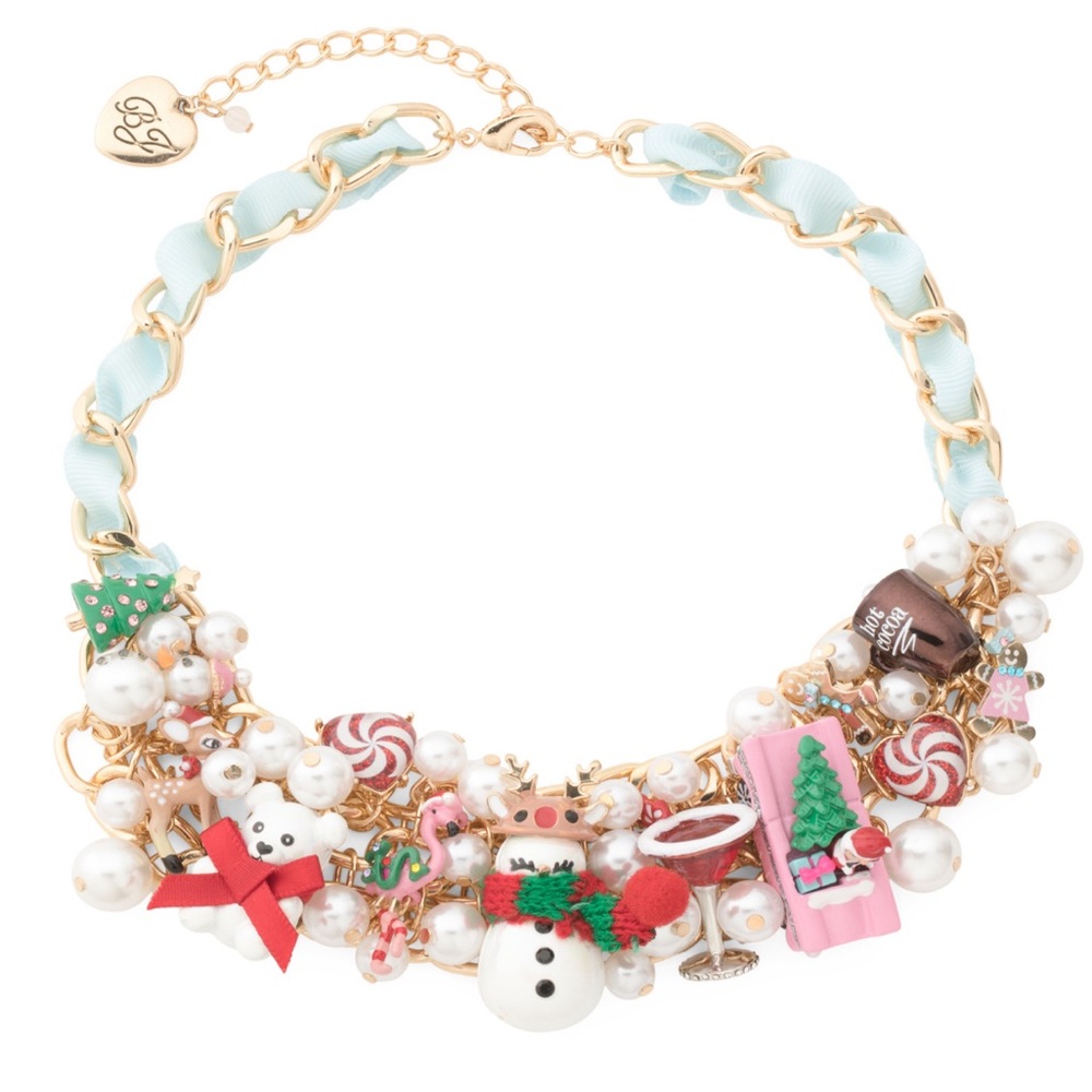 NWT Betsey Johnson Christmas Bib Necklace